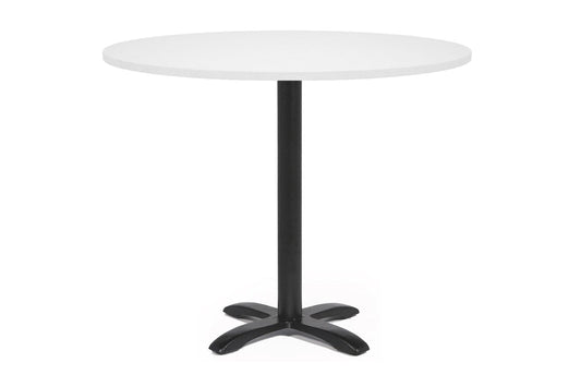 EZ Hospitality Round Office Table - Barbet Four Star Base [800mm] EZ Hospitality white 