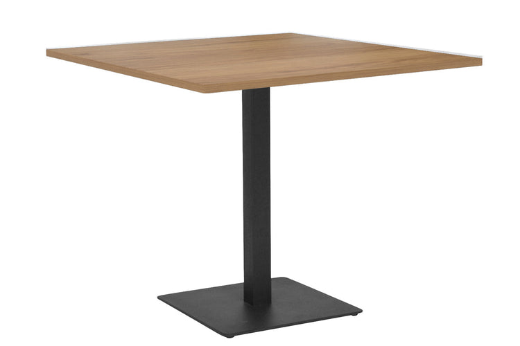 Ez Hospitality Sapphire Cafe Table Square Base - Black Frame [800L x 800W] EZ Hospitality Salvage oak 