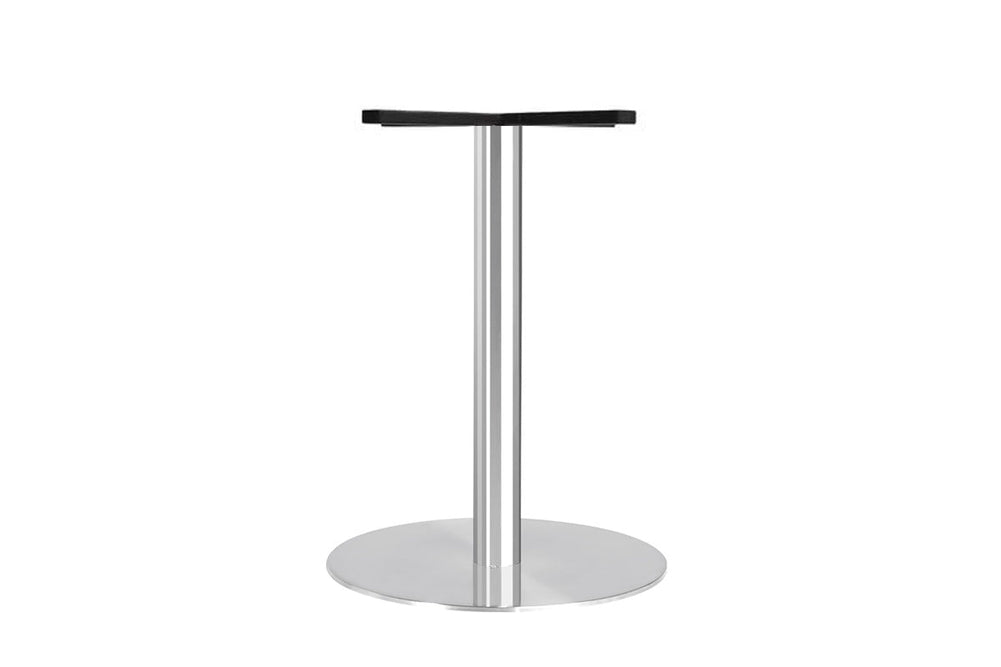 Sapphire Disc Base Large Round Conference Table [1200 mm]-720mm stainless steel base none 