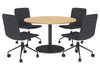 Sapphire Disc Base Large Round Conference Table [1200 mm] - Thumbnail 4 
