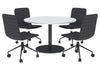 Sapphire Disc Base Large Round Conference Table [1200 mm] - Thumbnail 1 