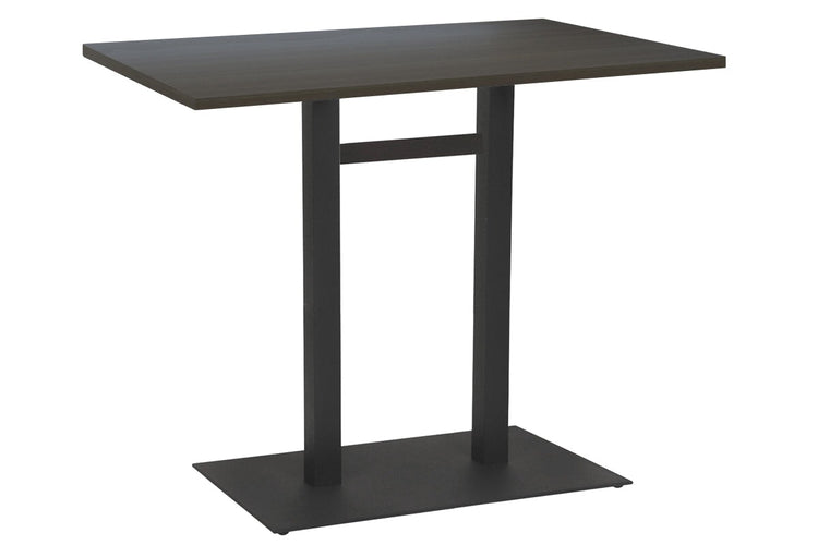 Ez Hospitality Sapphire Tall Bar Square Table Double Base - Black Frame [1200L x 700W] EZ Hospitality dark oak 