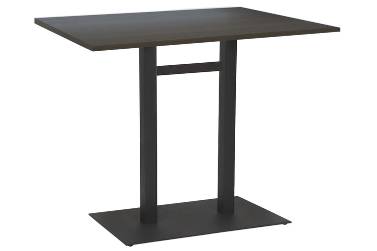 Ez Hospitality Sapphire Tall Bar Square Table Double Base - Black Frame [1200L x 800W] EZ Hospitality dark oak 