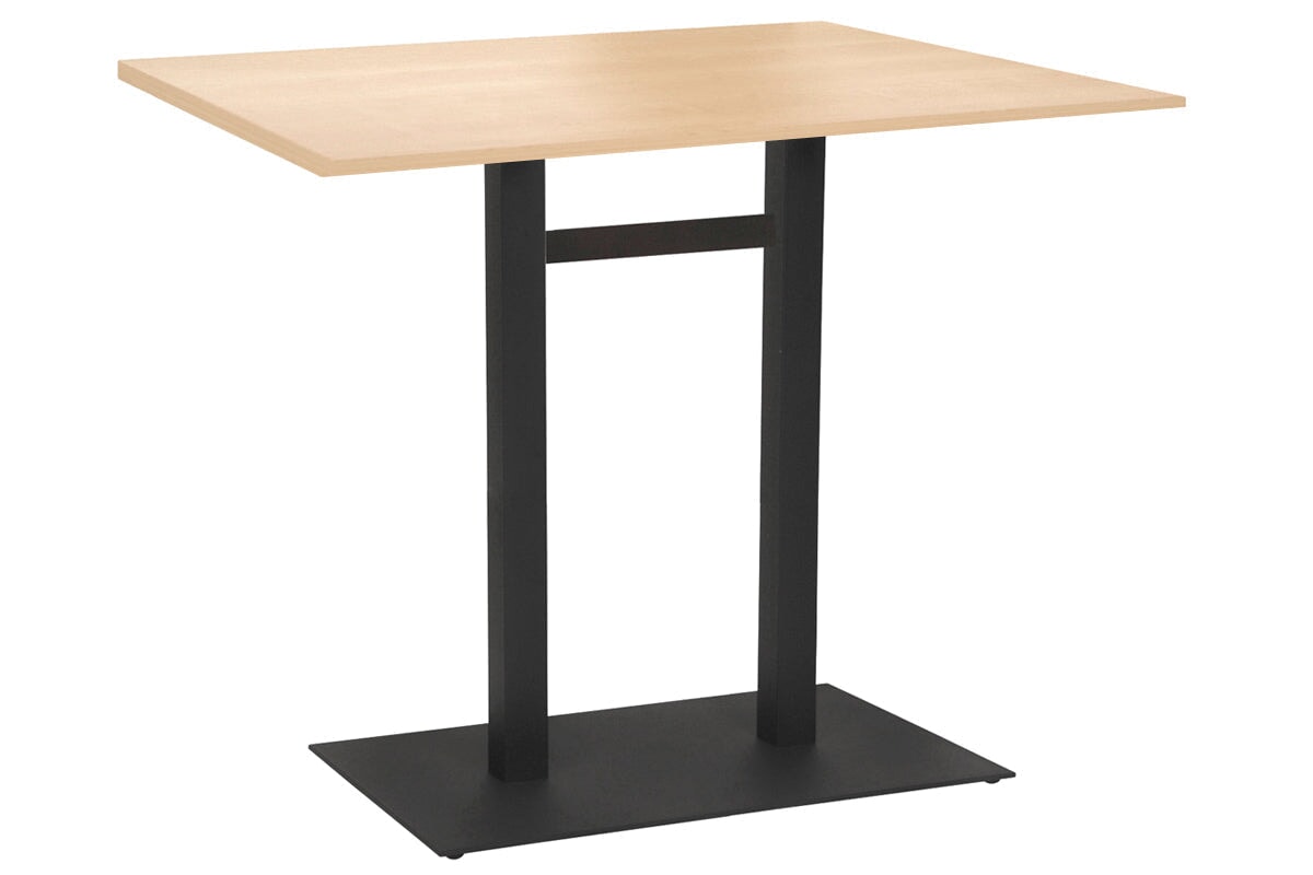 Ez Hospitality Sapphire Tall Bar Square Table Double Base - Black Frame [1200L x 800W] EZ Hospitality maple 
