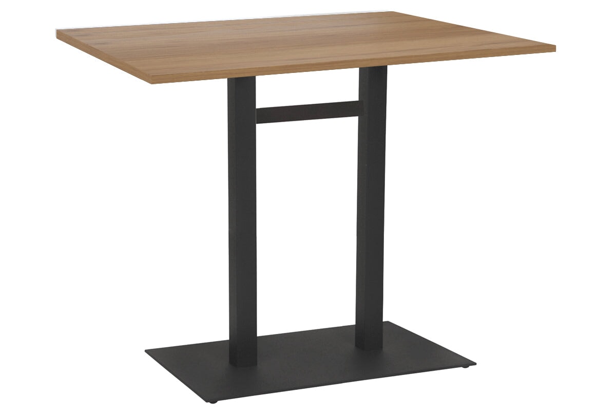 Ez Hospitality Sapphire Tall Bar Square Table Double Base - Black Frame [1200L x 800W] EZ Hospitality salvage oak 