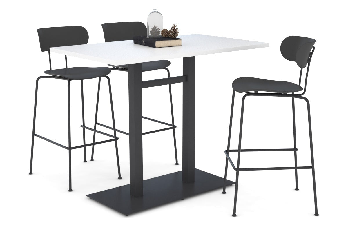 Ez Hospitality Sapphire Tall Bar Square Table Double Base - Black Frame [1200L x 800W] EZ Hospitality 