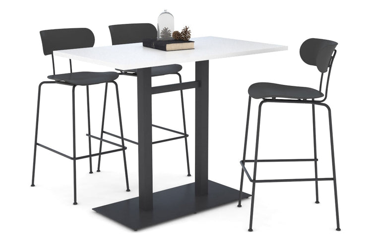 Ez Hospitality Sapphire Tall Bar Square Table Double Base - Black Frame [1200L x 800W] EZ Hospitality 