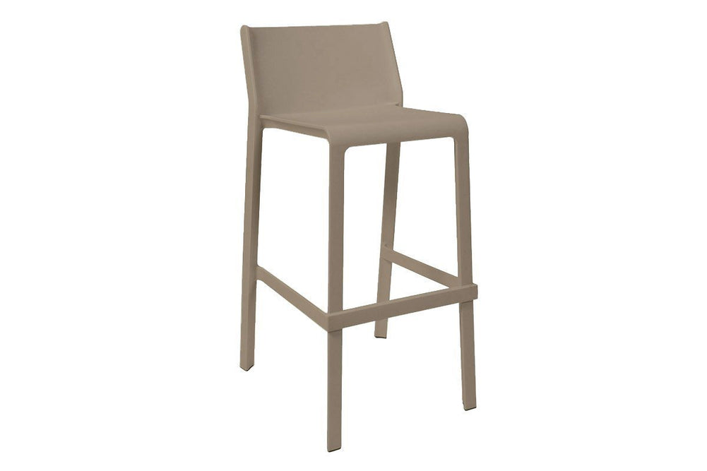 EZ Hospitality Trill Outdoor Bar and Cafe Stool - 760mm Seat Height [955H x 500W]-taupe  