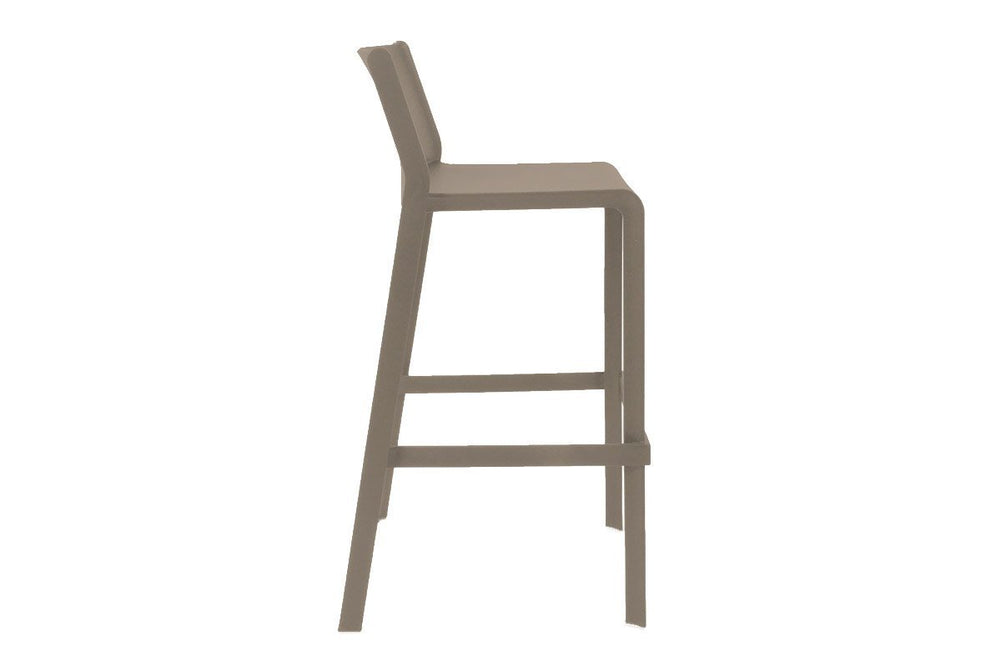 EZ Hospitality Trill Outdoor Bar and Cafe Stool - 760mm Seat Height [955H x 500W]-taupe  