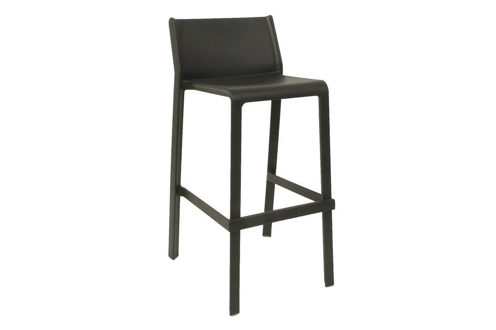 EZ Hospitality Trill Outdoor Bar and Cafe Stool - 760mm Seat Height [955H x 500W]-black  