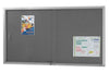 Felt Notice Board Sliding Glass Door Silver Frame - Thumbnail 4 