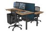 Flexi Premium Height Adjustable 2 Person H-Bench Workstation - Black Frame [1200L x 700W] - Thumbnail 58 