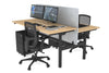 Flexi Premium Height Adjustable 2 Person H-Bench Workstation - Black Frame [1200L x 700W] - Thumbnail 27 