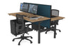 Flexi Premium Height Adjustable 2 Person H-Bench Workstation - Black Frame [1200L x 700W] - Thumbnail 57 