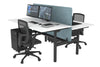 Flexi Premium Height Adjustable 2 Person H-Bench Workstation - Black Frame [1200L x 800W with Cable Scallop] - Thumbnail 11 