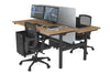 Flexi Premium Height Adjustable 2 Person H-Bench Workstation - Black Frame [1800L x 700W] - Thumbnail 47 