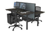 Flexi Premium Height Adjustable 2 Person H-Bench Workstation - Black Frame [1800L x 700W] - Thumbnail 81 