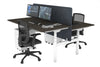Flexi Premium Height Adjustable 2 Person H-Bench Workstation - White Frame [1200L x 800W with Cable Scallop] - Thumbnail 65 