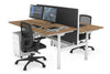 Flexi Premium Height Adjustable 2 Person H-Bench Workstation - White Frame [1200L x 800W with Cable Scallop] - Thumbnail 61 