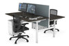 Flexi Premium Height Adjustable 2 Person H-Bench Workstation - White Frame [1200L x 800W with Cable Scallop] - Thumbnail 77 