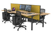 Flexi Premium Height Adjustable 4 Person H-Bench Workstation - Black Frame [1800L x 800W with Cable Scallop] - Thumbnail 35 