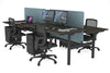 Flexi Premium Height Adjustable 4 Person H-Bench Workstation - Black Frame [1800L x 800W with Cable Scallop] - Thumbnail 71 
