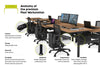Flexi Premium Height Adjustable 6 Person H-Bench Workstation - Black Frame [1200L x 700W] - Thumbnail 4 
