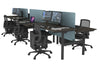 Flexi Premium Height Adjustable 6 Person H-Bench Workstation - Black Frame [1800L x 700W] - Thumbnail 70 