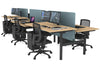 Flexi Premium Height Adjustable 6 Person H-Bench Workstation - Black Frame [1800L x 800W with Cable Scallop] - Thumbnail 30 