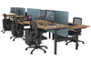 Flexi Premium Height Adjustable 6 Person H-Bench Workstation - Black Frame [1800L x 800W with Cable Scallop] - Thumbnail 50 