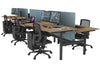 Flexi Premium Height Adjustable 6 Person H-Bench Workstation - Black Frame [1800L x 800W with Cable Scallop] - Thumbnail 51 
