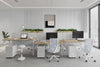 Flexi Premium Height Adjustable 6 Person H-Bench Workstation - White Frame [1200L x 700W] - Thumbnail 2 