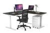 Flexi Premium Height Adjustable Corner Workstation [1400L x 1550W with Cable Scallop] - Thumbnail 7 