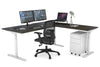 Flexi Premium Height Adjustable Corner Workstation [1800L x 1550W with Cable Scallop] - Thumbnail 7 