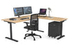 Flexi Premium Height Adjustable Corner Workstation [1800L x 1550W with Cable Scallop] - Thumbnail 11 