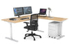 Flexi Premium Height Adjustable Corner Workstation [1800L x 1550W with Cable Scallop] - Thumbnail 4 
