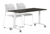 Folding / Flip Top Mobile Meeting Room Table with Wheel Legs Domino [1200L x 700W] - Thumbnail 9 
