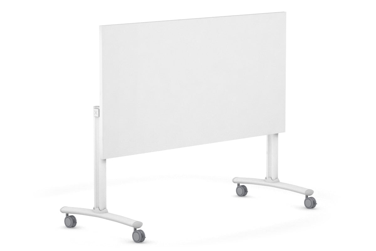 Folding / Flip Top Mobile Meeting Room Table with Wheels Legs Domino [1400L x 800W] Jasonl 