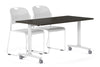 Folding / Flip Top Mobile Meeting Room Table with Wheel Legs Domino [1600L x 800W] - Thumbnail 9 