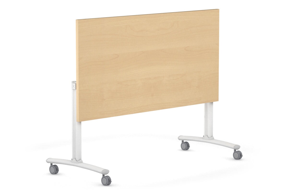 Folding / Flip Top Mobile Meeting Room Table with Wheels Legs Domino [1600L x 800W] Jasonl 