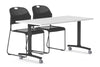 Folding / Flip Top Mobile Meeting Room Table with Wheel Legs Domino [1600L x 800W] - Thumbnail 11 