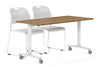 Folding / Flip Top Mobile Meeting Room Table with Wheel Legs Domino [1800L x 800W] - Thumbnail 22 