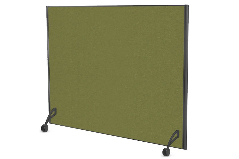 Freestanding Office Partition Screen Fabric Black Frame [1200H x 1200W]-green moss pair of mobile legs with castors 