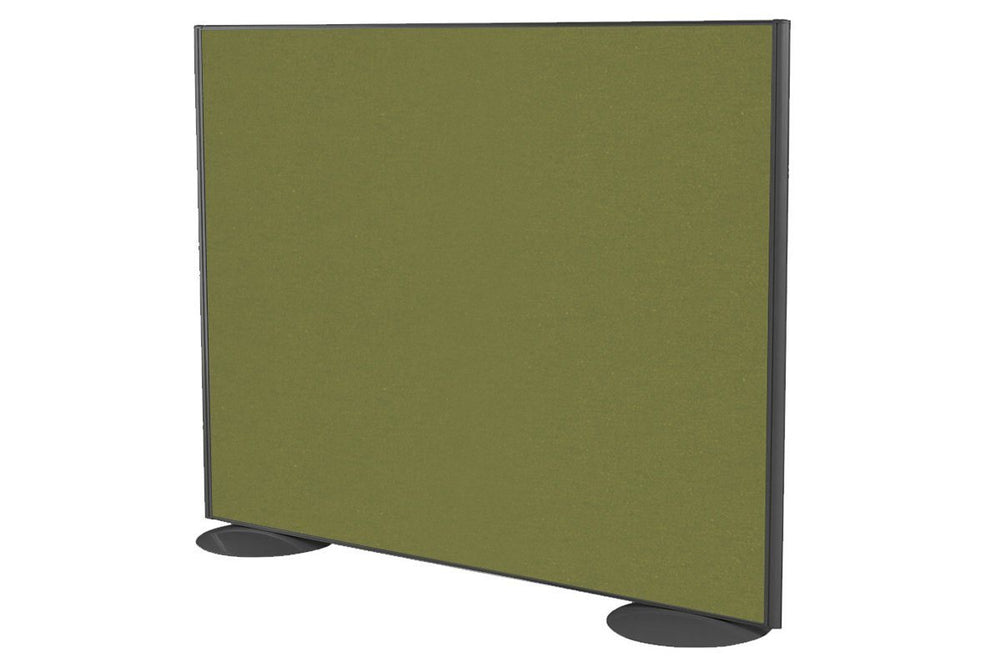 Freestanding Office Partition Screen Fabric Black Frame [1200H x 1200W]-green moss pair of domed feet black 