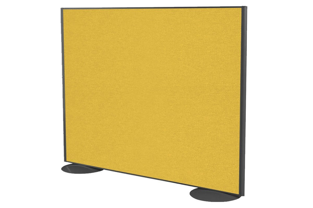 Freestanding Office Partition Screen Fabric Black Frame [1200H x 1200W]-mustard yellow pair of domed feet black 