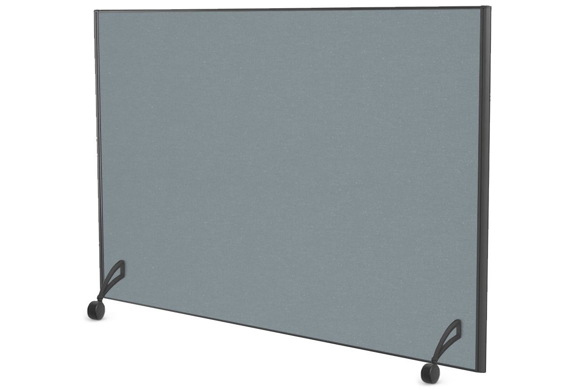 Freestanding Office Partition Screen Fabric Black Frame [1200H x 1400W] Jasonl cool grey pair of mobile legs with castors 