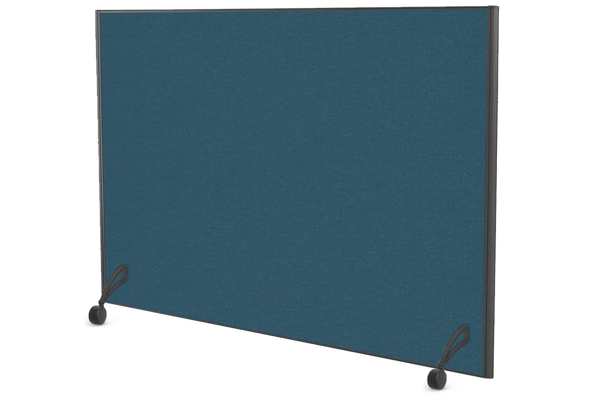 Freestanding Office Partition Screen Fabric Black Frame [1200H x 1400W] Jasonl deep blue pair of mobile legs with castors 