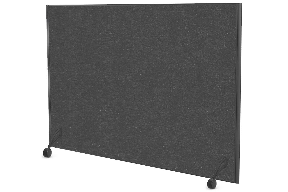Freestanding Office Partition Screen Fabric Black Frame [1200H x 1400W] Jasonl moody charcoal pair of mobile legs with castors 