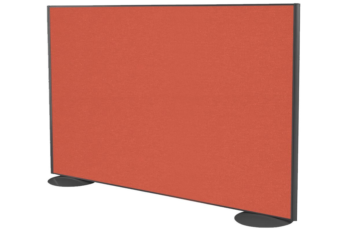 Freestanding Office Partition Screen Fabric Black Frame [1200H x 1600W] Jasonl orange squash pair of domed feet black 