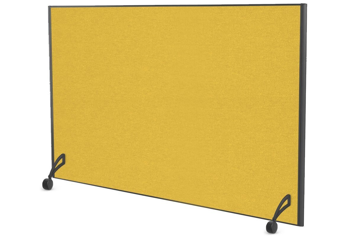 Freestanding Office Partition Screen Fabric Black Frame [1200H x 1600W] Jasonl mustard yellow pair of mobile legs with castors 